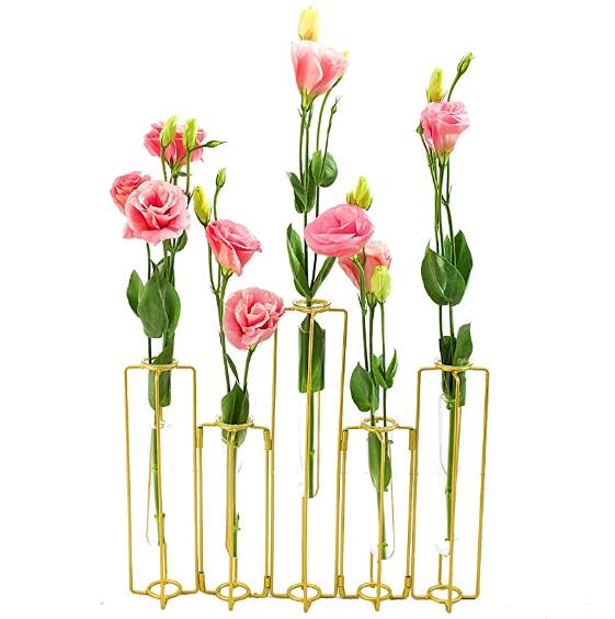 Кованая ваза с металлической рамой Europe ins, ваза с геометрической золотой металлической рамой