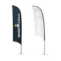 Drapeau personnalisé impression double face drapeau de plumes de plage Oriflamme pour salon professionnel