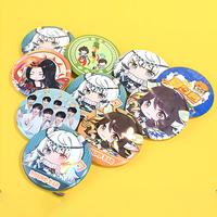 Badge rond en fer blanc personnalisé par sublimation, avec attache épinglette ou magnétique, fabriqué en Chine