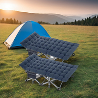 Lit de Camping Pliant Portable au Design Moderne Cadre en Aluminium Civière de Sommeil Acier Couchette Pliable en Métal Usine Vente en Gros pour