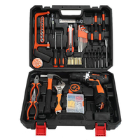 Outils électriques Perceuse au lithium Combinaison Boîte à outils de réparation de voiture Tournevis électrique sans fil Boîte à outils Ménage Ensemble d'outils à main