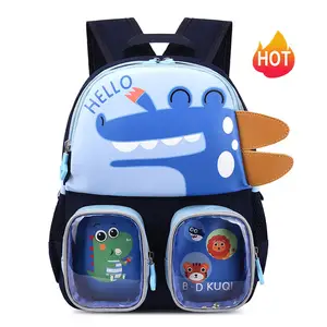 Novo conjunto de mochilas escolares duráveis para crianças, mochilas de desenho animado com estampa de boa qualidade e grande capacidade