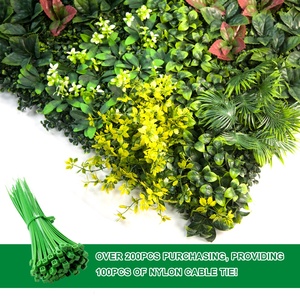 Pannelli Decorativi da Parete con Piante Artificiali da 100cm, Facile Decorazione <span class=keywords><strong>Verde</strong></span> per Esterni, Recinzione in Erba Artificiale Montata a Parete - Product Image 4