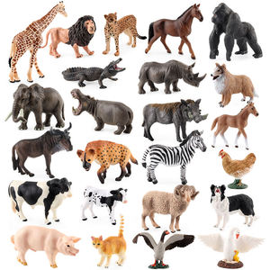 Set De 24 Figuras De Animales De Granja Y Selva – Juguetes De Plástico Mini Para Niños – Aprendizaje Y Juego Educativo – Favores De Fiesta Y Regalos