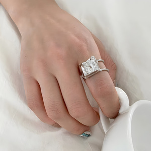S925 Sterling Silver Lava Texture <b>Open</b> <b>Ring</b> Unisex Everyday Wear - Product Image 4