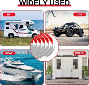 Gouttières de toit en PVC pour camping-cars, fourgonnettes, caravanes, guides de goutte à goutte pour voitures, bandes de déviation <span class=keywords><strong>des</strong></span> eaux de pluie - Product Image 6