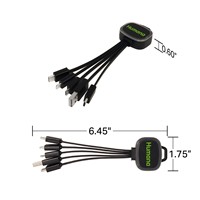Câble de charge USB portable avec logo personnalisé 2025, multicolores, 4 en 1, avec lumière LED, pour cadeaux d'affaires et promotionnels