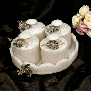 Resin spice jar <b>set</b> Traditional Chinese style Cylinder shape air tight <b>Set</b> of four with lid Cylinder Shape Air Tight Storage Box - Product Image 1
