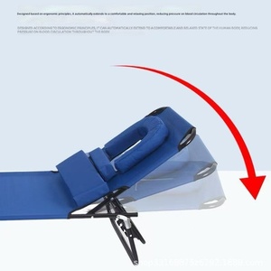 Sedia da Campeggio Completamente Pieghevole, Sdraio Ergonomica da Esterno con Cuscino, Regolabile Automaticamente fino <span class=keywords><strong>a</strong></span> 189cm per Spiaggia, Patio, Giardino - Product Image 3