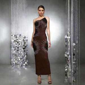 Robe d'Élégante <span class=keywords><strong>et</strong></span> de Demoiselle d'Honneur, Silhouette Fourreau, Style Bandage, pour <span class=keywords><strong>Occasion</strong></span> Spéciale, sur Mesure - Product Image 1