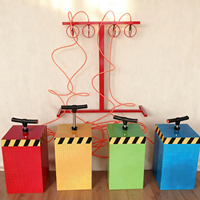 ballons verts de gonflage et de dynamitage du fabricant pour les jeux de construction d'équipe parent-enfant de la maternelle