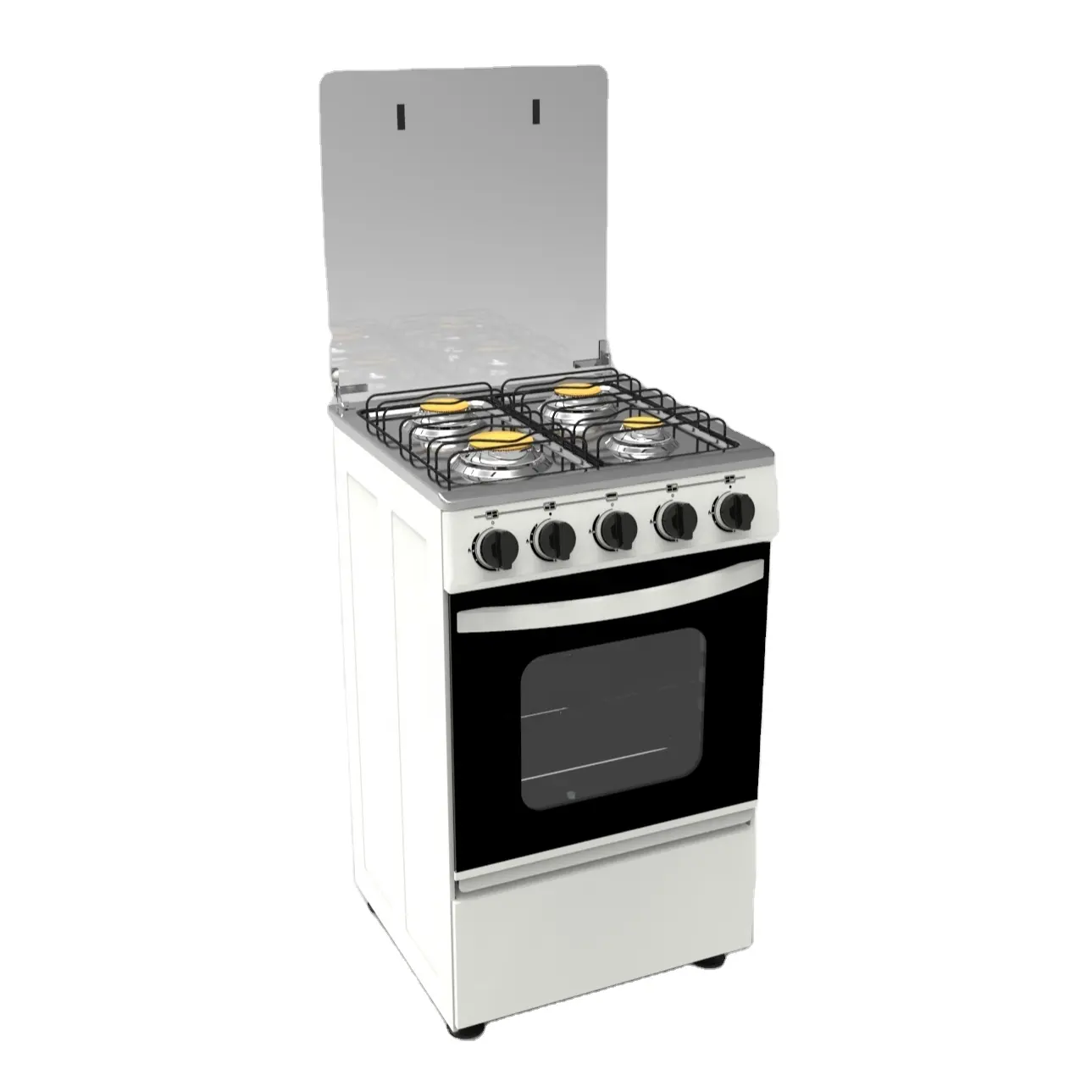 50*50サイズ21インチ家庭用ガスダック製造オーブンガスストーブ4バーナーガス調理範囲オーブン機能付き