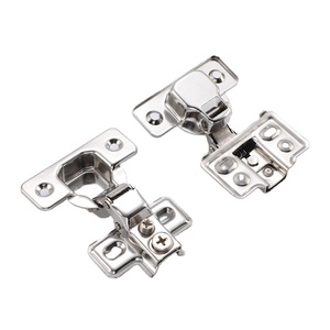 Cửa Tủ mùa xuân bốn lỗ bản lề thép không gỉ cánh tay ngắn thủy lực giảm xóc đệm bản lề đồ nội thất phụ kiện phần cứng bản lề - Product Image 3