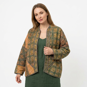 New Arrival Women's Cotton Designer <b>Kantha</b> <b>Jacket</b> Multi Color Ethnic Style Open Closure Handmade Vintage <b>Kantha</b> <b>Jackets</b> - Product Image 1