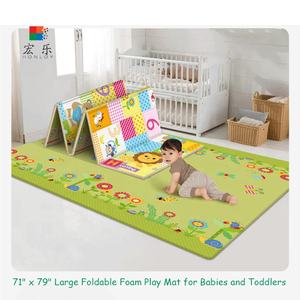 Besar pendidikan tikar anak lipat 180x200cm anak-anak Bermain Lembut ramah lingkungan tikar bermain tidak beracun lantai Xpe tikar bermain bayi - Product Image 2