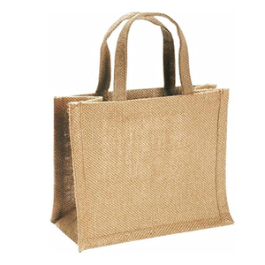 Sacs de courses en jute avec inscription « West Bengal Kolkata » (30 cm < longueur maximale < 50 cm) – Sac en jute 100 % naturel et écologique fabriqué en Inde - Product Image 1