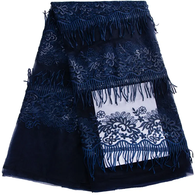 3122 фабричная цена, африканские кружевные ткани, Блестящие Блестки, французский тюль, сетчатая вышитая ткань с 3D цветком для свадебного платья