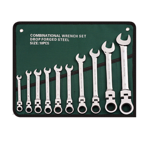 Jeu de clés à cliquet pour mécanicien automobile, 10 pièces, personnalisé, à tête flexible - Product Image 1