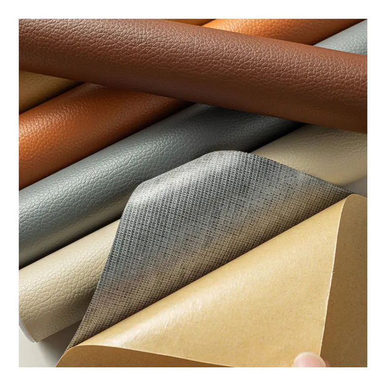 Custom Self Adhesive Leather Repair Patch Pvc Litchi Grain Leather For