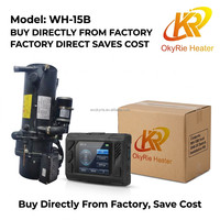 OkyRie Chauffage de stationnement diesel 12V 24V 15KW à faible bruit, type eau, préchauffeur de moteur avec télécommande LCD pour bateau et camping-car, vente en gros