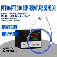 Capteur de température PT100 PT1000 résistant à la corrosion, câble PTFE bleu à 2 fils pour la mesure de la température des fours, des pipelines et des produits chimiques