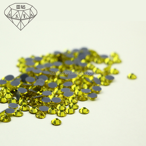 Diamantes de imitación de cristal redondos de citrino ASFA140 de grado C, hotfix adecuado para la decoración de camisetas y bolsos - Product Image 3