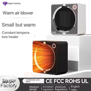 Calentador Eléctrico de Escritorio Pequeño, Cuadrado, Nuevo, con Aire Caliente para Hogar y Oficina, Elemento Calefactor de Plástico - Product Image 4