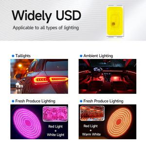 <span class=keywords><strong>Diode</strong></span> <span class=keywords><strong>LED</strong></span> rouge à ondes étroites 620 665 nm, SMD 5730, 0,5 W 1 W 60 mA, haute puissance optique, angle de vision de 120°, pour feux antibrouillard de voiture - Product Image 3
