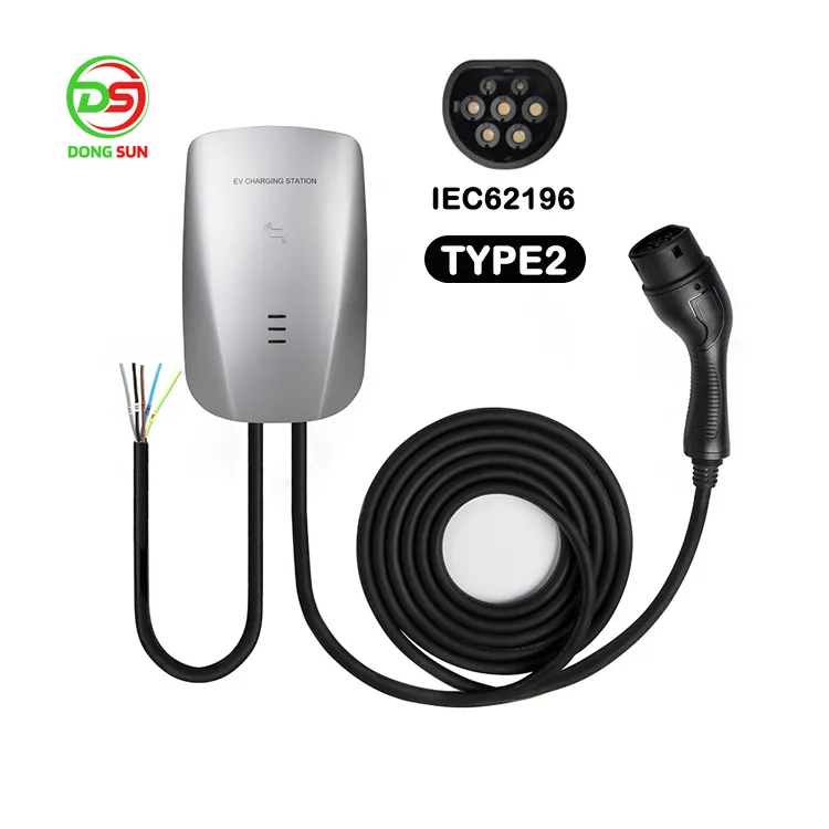 EV Charging Station Type2 32A EVSE Wallbox Electric Vehicle Car Charger Wall Mount APP Wifi Control 7KW