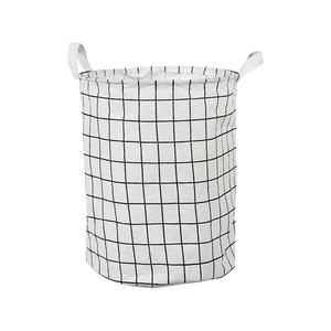 <span class=keywords><strong>Panier</strong></span> à linge rond pliable de grande capacité en coton et lin Organisateur de <span class=keywords><strong>panier</strong></span> à linge pour ranger les vêtements sales - Product Image 5