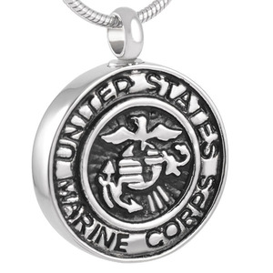 Hỏa Táng Bằng Thép Không Gỉ Urn MARINE Bald Eagles Vòng Tưởng Niệm Trang Sức Vòng Cổ Urn Lưu Giữ Tro Quân Đội Hỏa Táng - Product Image 1