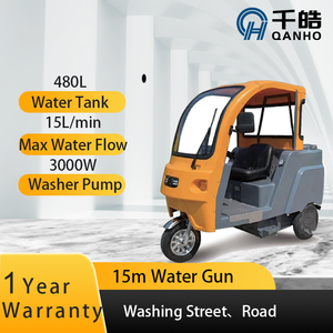 Dreirädriges Hochdruck-Straßenreinigungsfahrzeug mit Sprühgerät 48V Stadtstraßen-Gehweg-Waschmaschine mit Wassertank - Product Image 3