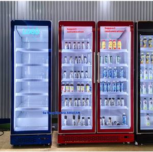 냉동고 냉각기 4 도어 상업용 음료 음료 냉장고 산업용 스테인레스 스틸 4D 쇼케이스 디스플레이 스탠드 용 - Product Image 2