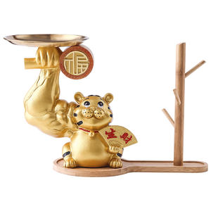 รูปปั้นรูปเสือนำโชคสำหรับห้องนั่งเล่นตกแต่งบ้านระเบียงที่เก็บกุญแจตั้งโต๊ะ - Product Image 2
