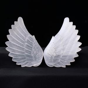 Cristallo curativo naturale all'ingrosso che intaglia grandi ali d'angelo in selenite <span class=keywords><strong>bianca</strong></span> di piume - Product Image 3
