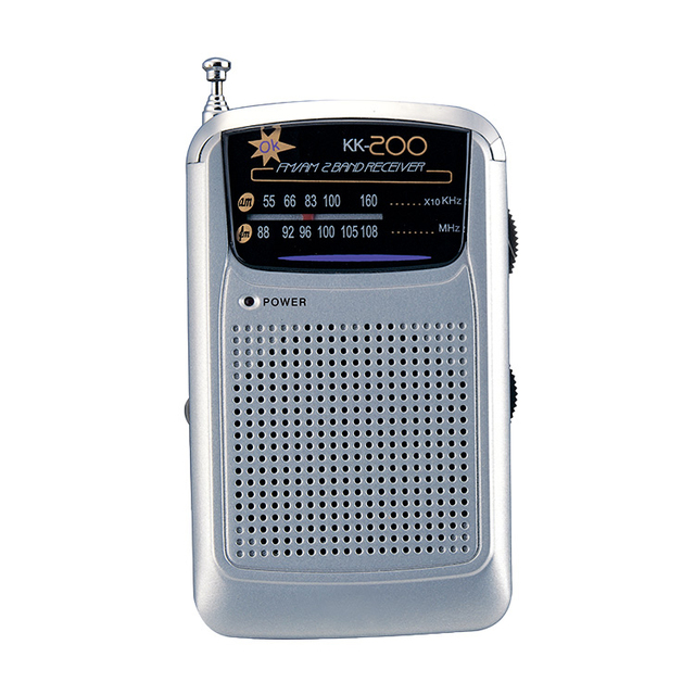 Factory Supply Customized Pocket Portable AM FM 2 BAND Radio Receiver With Antenna and Clip