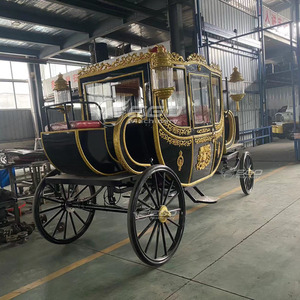Vente directe usine – Carrosse de mariage électrique noir personnalisé, style princesse, en métal, 4 roues, pour la vente - Product Image 2