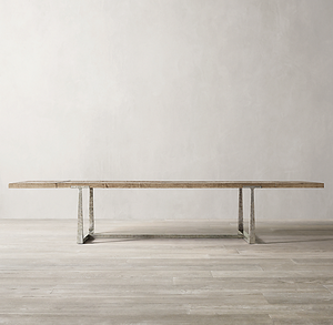 Muebles de comedor de madera maciza americana <span class=keywords><strong>Mesa</strong></span> artesanal forjada Hotel Villa se puede personalizar tamaño - Product Image 5