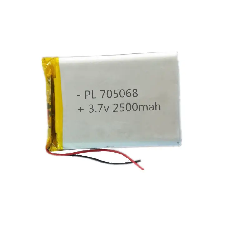 충전식 3.7v 2500mah 705065 리튬 폴리머 lipo 배터리 디지털 제품