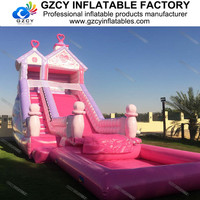 Toboggan aquatique gonflable rose amusant de haute qualité en PVC certifié CE pour usage commercial, capacité 100-500 kg, 5-10 personnes