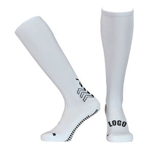 Chaussettes de compression montantes en coton avec logo personnalisé, antidérapantes, pour hommes et femmes, vente en gros - Product Image 1