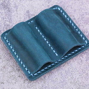 Cross-border retro PU double pen <b>clip</b> for travel, notebook pen holder, stainless steel pen sleeve, anti-loss pen storage <b>clip</b> - Product Image 4