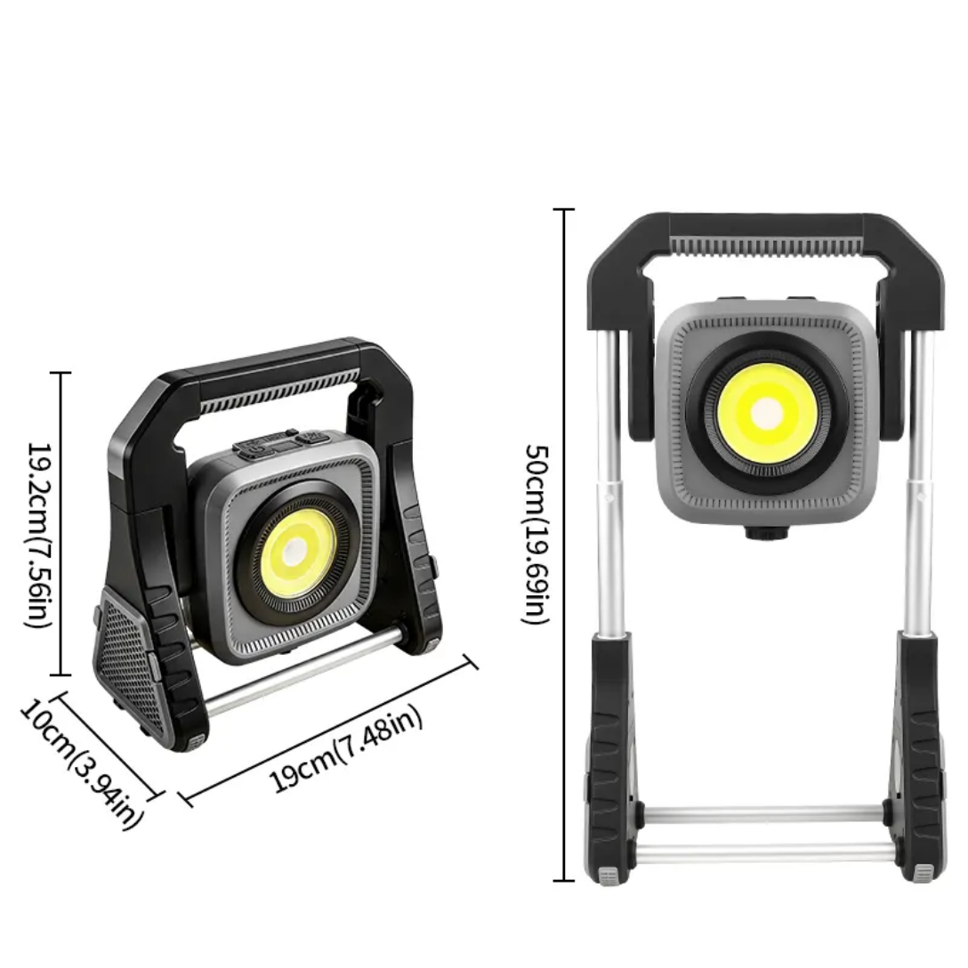 2026 New Portable LED Work Light with Hook, Rechargeable, Suitable for Camping and Car Repair