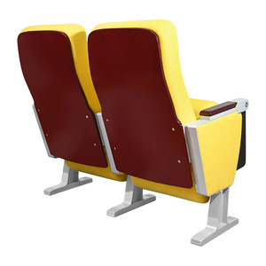 Sillas de Auditorio Pilot 509, Respaldo de Cuatro Líneas, Acero y Madera, Asientos para Salón de Conferencias Escolares - Product Image 1