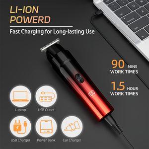 दाढ़ी ट्रिमर इलेक्ट्रिक रेजर शेवर कॉर्लेस हेयर क्लिपर्स ट्रिमर सेट IPx7 वाटरप्रूफ पुरुषों के ग्रोमिंग किट इलेक्ट्रिक हेयर क्लिपर - Product Image 2