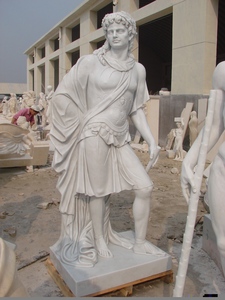 Decorazione classica giardino della Cina fabbrica di pietra personalizzata scultura in marmo bianco scultura di figura a tema Poseidon per la decorazione esterna - Product Image 3