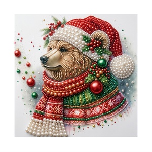 Kit de Peinture Perlée DIY Ours, Jouets de <span class=keywords><strong>Dessin</strong></span>, Tableaux Muraux, Décoration de Noël, Fournitures d'Artisanat, Cadeaux de Noël, Prix de Gros Usine - Product Image 1