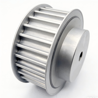 Poulie de distribution HTD 14M 25T en alliage d'aluminium usiné CNC / Alésage H7 avec gorge à clavette / Vis de réglage, Certification RoHS, Personnalisation