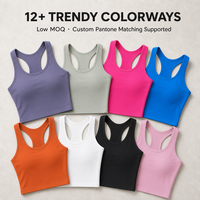 Haut de sport rembourré amovible pour femme, sans manches, soutien-gorge de sport pour la course, l'entraînement et les exercices athlétiques
