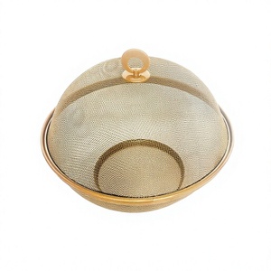 Panier en métal grillagé pour le rangement des fruits et légumes dans la cuisine, panier rond en fil métallique pour la table à manger, organisateur de comptoir - Product Image 1